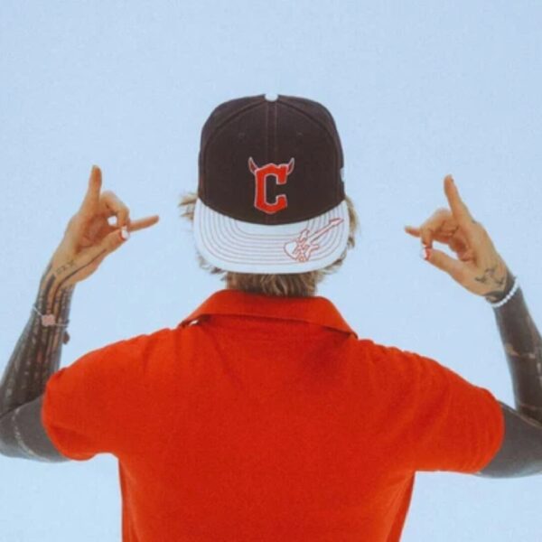 Mgk x cleveland guardians navy 59fifty fitted hat