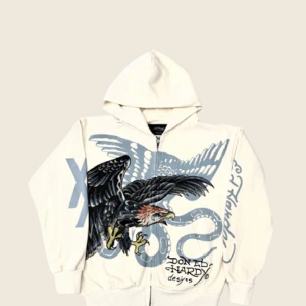 eagle rhinestone hoodie